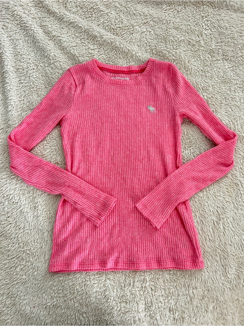Abercrombie kids Pink Long Sleeve Logo Shirt